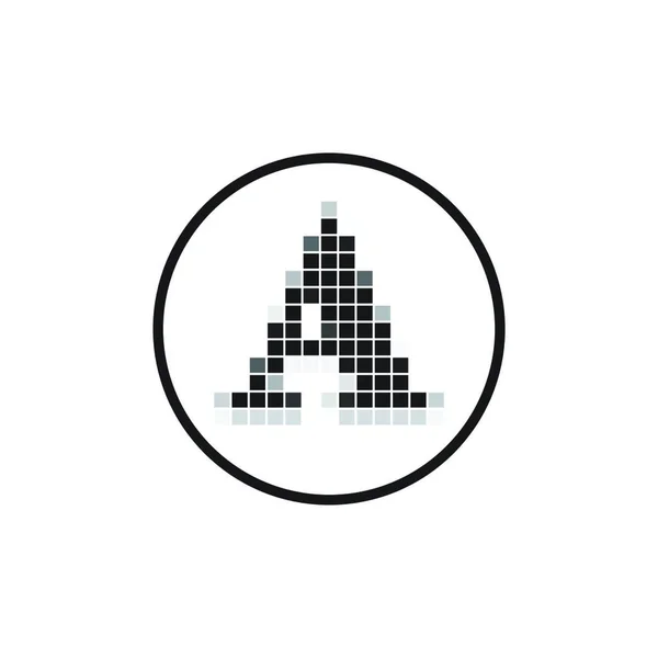 Astratto Moderno Pixel Lettera Iniziale Logo Disegni Modello Vettoriale Testo — Vettoriale Stock