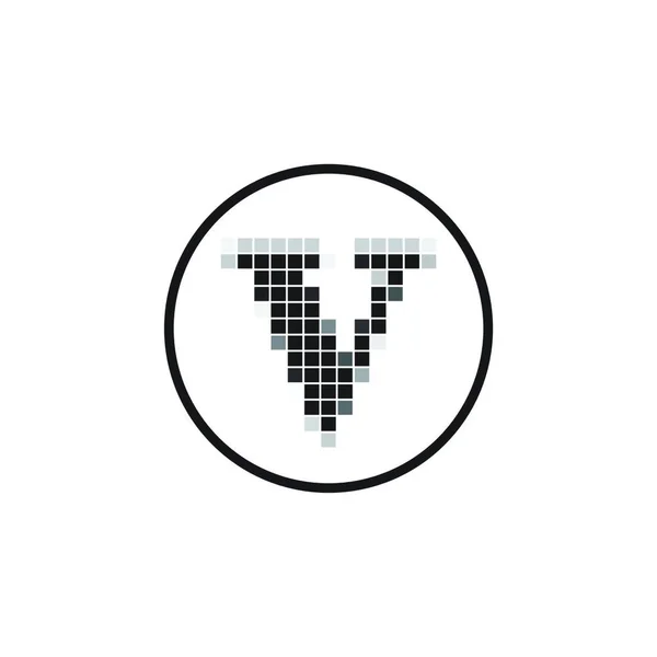 Абстрактний Сучасний Піксель Початкова Літера Дизайн Логотипу Векторний Шаблон Дизайн — стоковий вектор