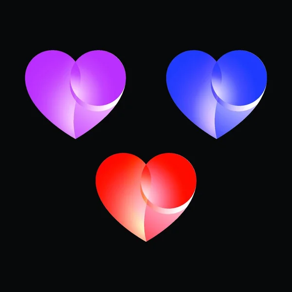 Heart Logo Design Vektor Mall Glad Alla Hjärtans Dag Konkep — Stock vektor