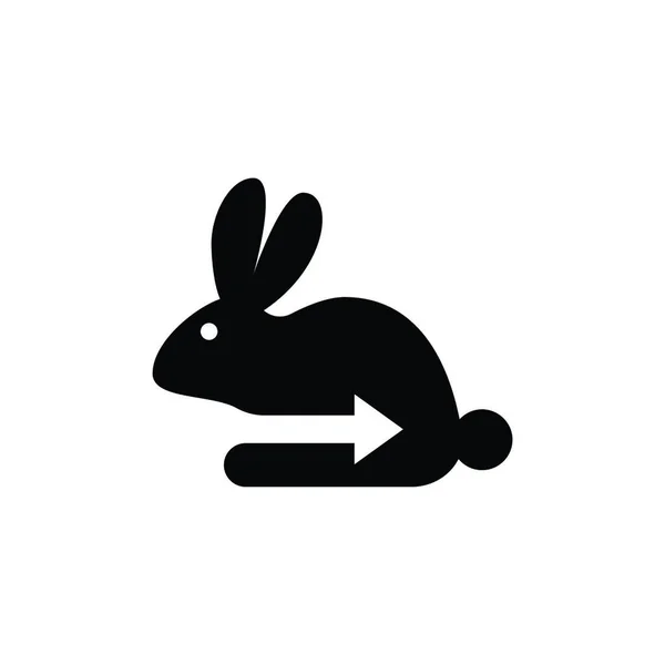 Rabbit Icon Logo Design Creatief Rabbit Logo Design — Stockvector