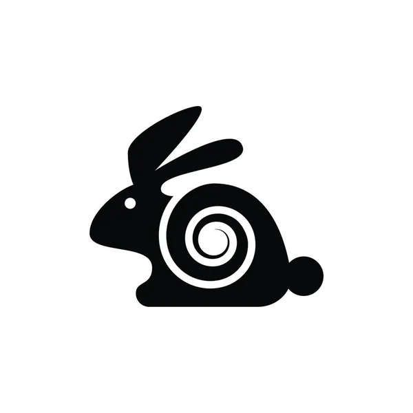 Diseño Del Logotipo Del Icono Del Conejo Diseño Creativo Del — Vector de stock