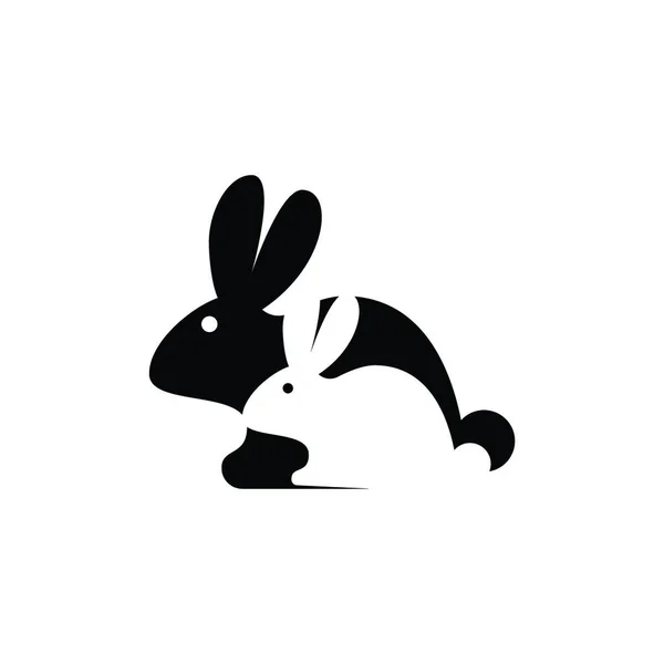 Tavşan Simgesi Logosu Tasarımı Yaratıcı Tavşan Logosu Tasarımı — Stok Vektör