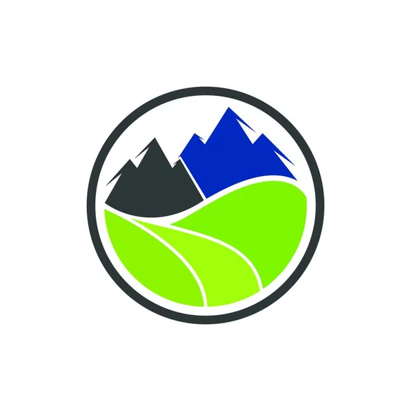 Vektör Dağı Açık Hava Maceraları Logosu Dağ Logosu Şablonu — Stok Vektör