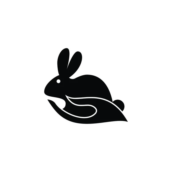 Diseño Del Logotipo Del Icono Del Conejo Diseño Creativo Del — Vector de stock