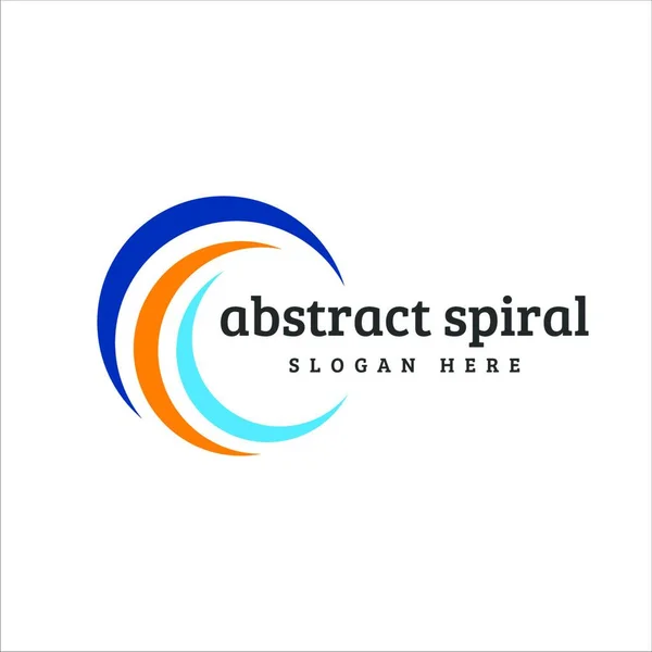 Abstract Bedrijfslogo Spiraalvormig Logo Rond Logo Ontwerp Creatief Logo — Stockvector