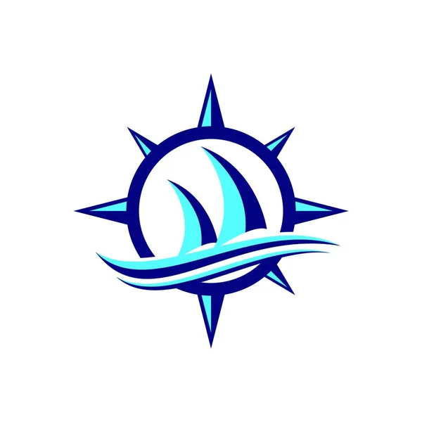 Логотип Корабля Круиз Логотип Судна Логотип Судна — стоковый вектор