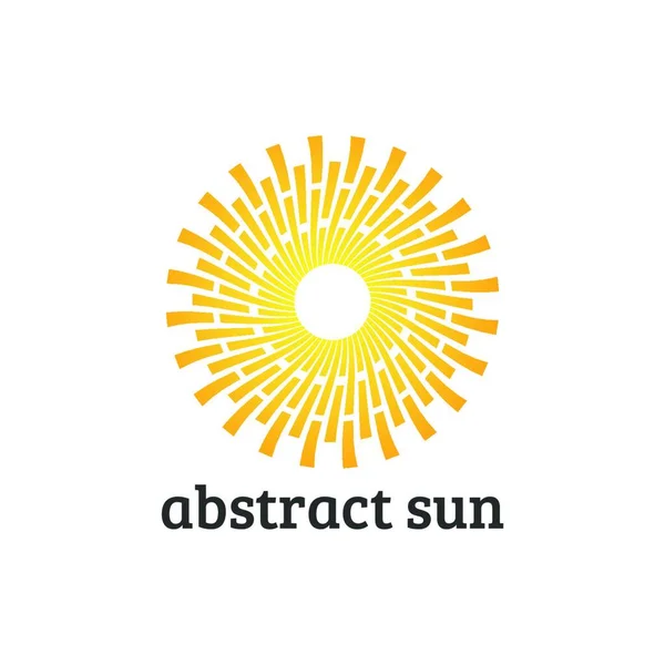 太陽エネルギーロゴアイコンベクトルテンプレート アブストラクト太陽ロゴ — ストックベクタ