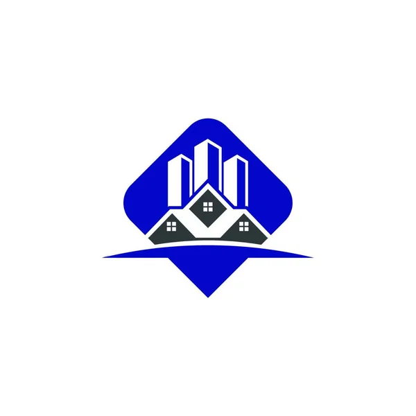 Шаблон Векторного Логотипу Нерухомості Дизайн Логотипу Будівлі Логотип Нерухомості Логотип — стоковий вектор
