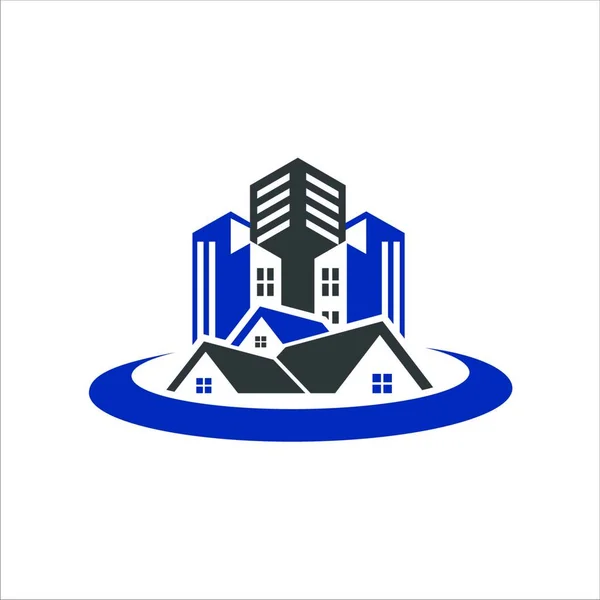 부동산 템플릿 디자인 부동산을 Abstract Home Logo — 스톡 벡터