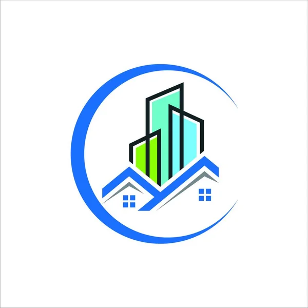 Logo Vektor Real Estate Template Logo Bangunan Desain Logo Logo - Stok Vektor