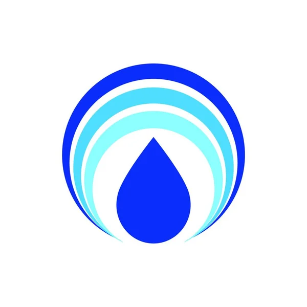 Abstrato Logotipo Gota Água Símbolo Sinal Fundo Branco — Vetor de Stock