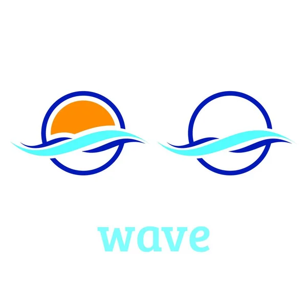 Шаблон Логотипа Водяной Волны Капли Воды Векторная Иллюстрация Водяных Волн — стоковый вектор