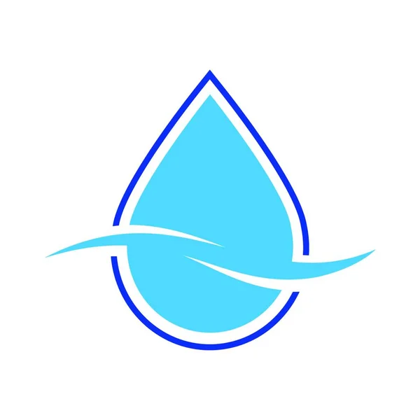 Símbolo Signo Logotipo Gota Agua Abstracto Sobre Fondo Blanco — Vector de stock