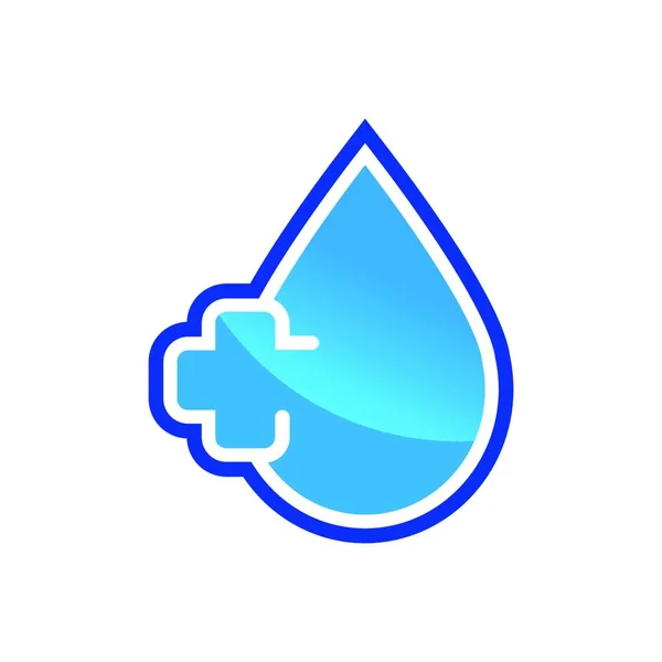 Símbolo Signo Logotipo Gota Agua Abstracto Sobre Fondo Blanco — Vector de stock