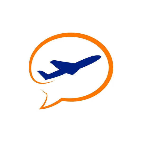 Seyahat Logosu Şablon Uçak Biletleri Seyahat Acenteleri Uçaklar Amblemler — Stok Vektör