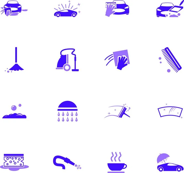 Iconos Servicio Limpieza Para Diseño Interfaz Usuario — Archivo Imágenes Vectoriales