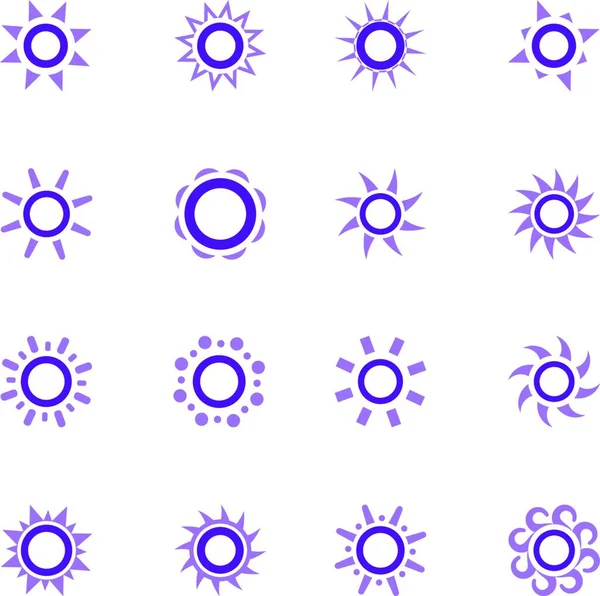 Sol Ikon Isolerad Abstrakt Bakgrund — Stock vektor