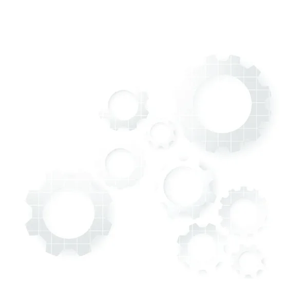 Created Gears Abstract White Background Stock Vector — Stock Vector