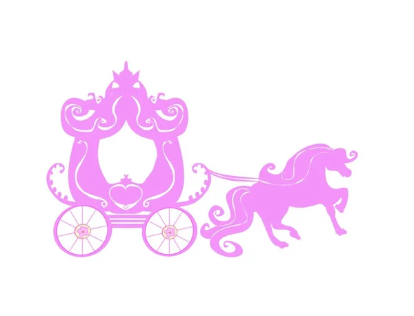 Unicornio Con Caballo Rosa Arco Ilustración Vectorial — Vector de stock