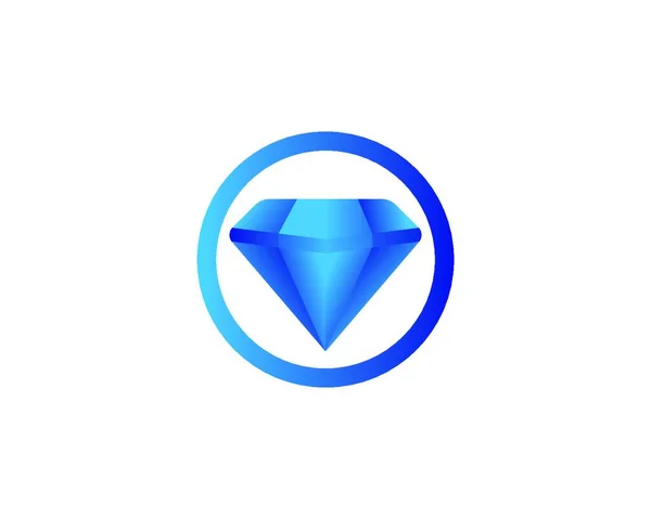 Icono Diamante Azul Aislado Sobre Fondo Blanco Ilustración Vectorial — Archivo Imágenes Vectoriales
