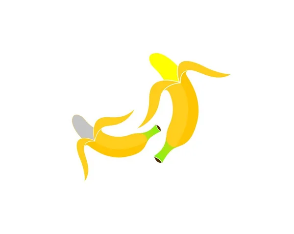 Banana Icon Flat Illustration Mango Vector Logo Design — Stock Vector