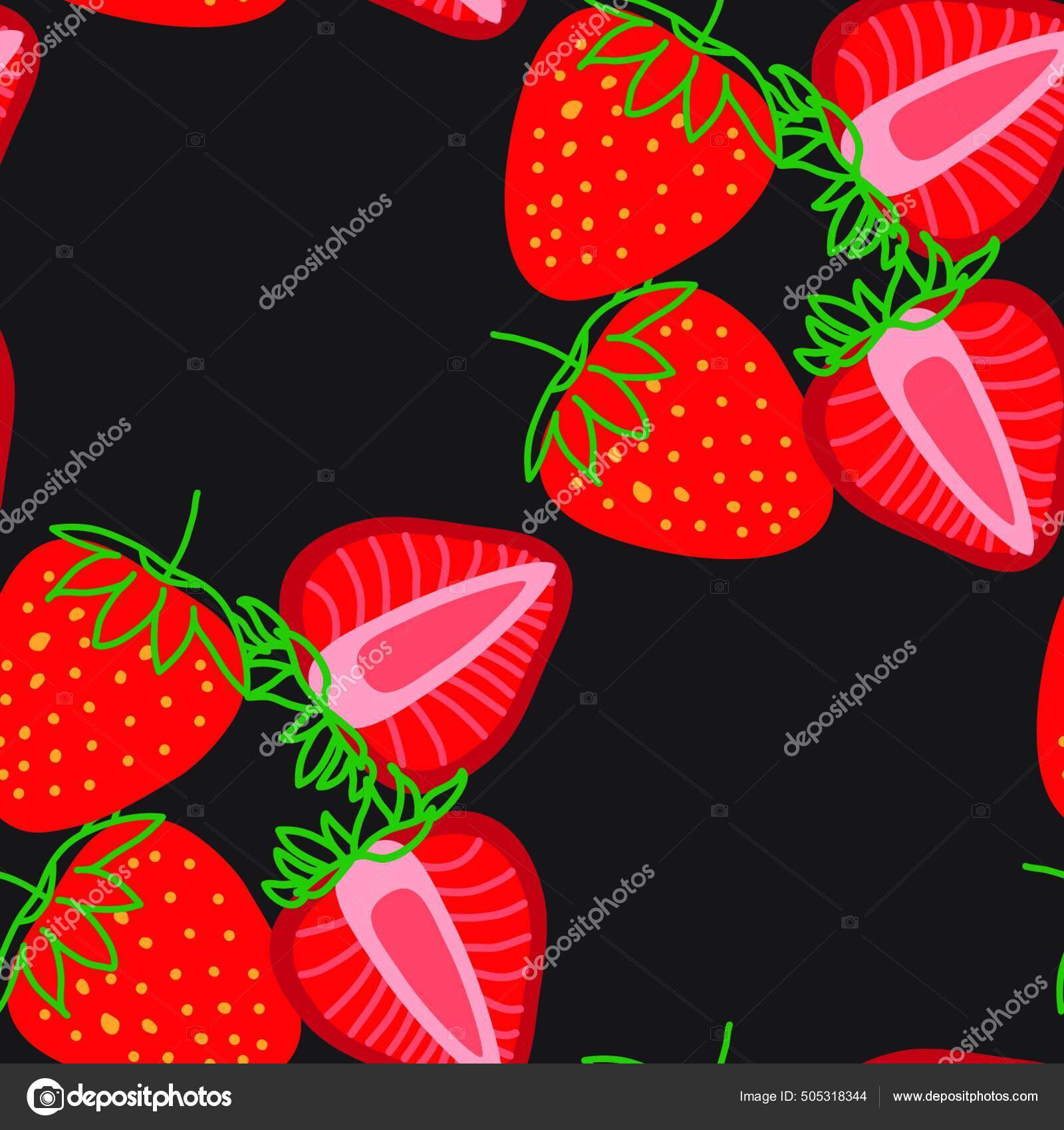 Patrón Sin Costura Vectorial Strawberrys Ilustración Abstracta Colorida Del  Diseño vector, gráfico vectorial © PantherMediaSeller imagen #505318344
