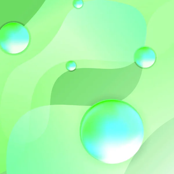 绿色梯度流体抽象背景 种群矢量 — 图库矢量图片