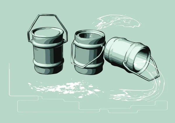 Бочка Нефти Стаканом Воды Векторная Иллюстрация — стоковый вектор