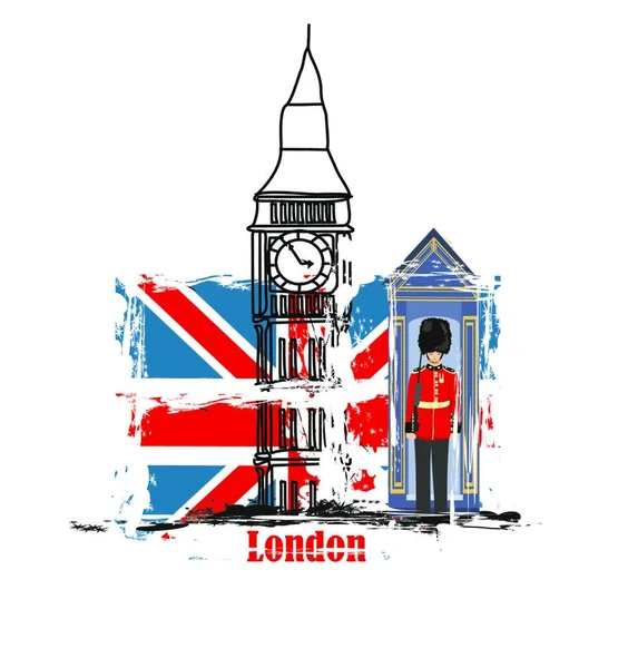 Λονδίνο Ηνωμένο Βασίλειο Περίπου Μάιος 2019 Περίφημη Σημαία Του Ηνωμένου — Διανυσματικό Αρχείο