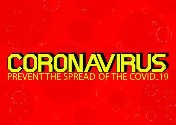 Diseño Plantilla Banner Coronavirus Signo Ilustrado Vector Abstracto — Archivo Imágenes Vectoriales