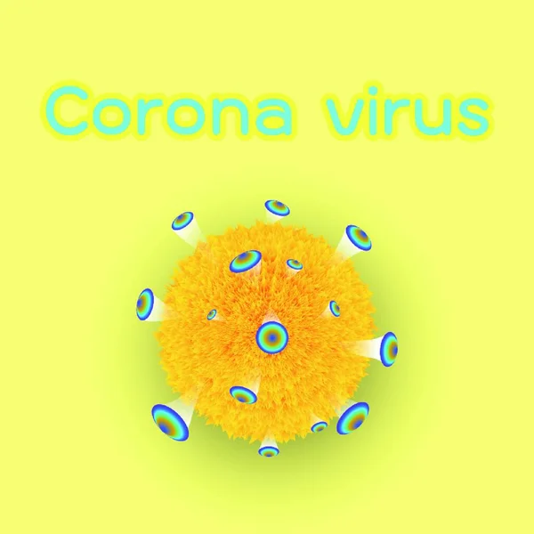 Corona Vírus Criado Elemento Fundo Vetor Estoque — Vetor de Stock