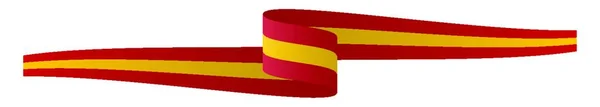 Eps Vektor Illustration Panorama Tätning Kvalitet Land Flagga Banner Spanien — Stock vektor