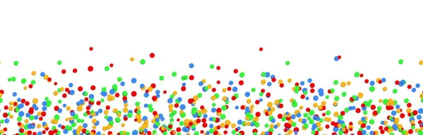 Naadloze Vector Panorama Illustratie Van Confetti Met Vier Kleuren Met — Stockvector