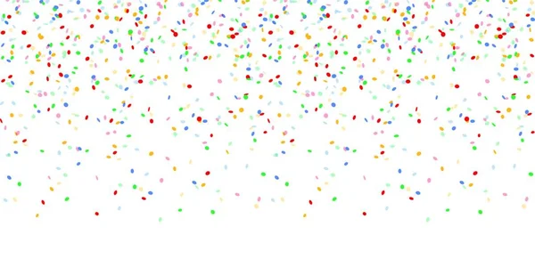 Gekleurde Vallende Confetti Naadloze Achtergrond Voor Carnaval Partij — Stockvector