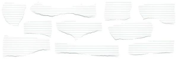 Zerrissenes Papier Mit Weißen Streifen — Stockvektor