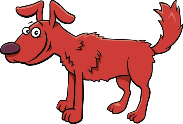 Illustrazione Del Fumetto Del Personaggio Divertente Dell Animale Del Cane — Vettoriale Stock