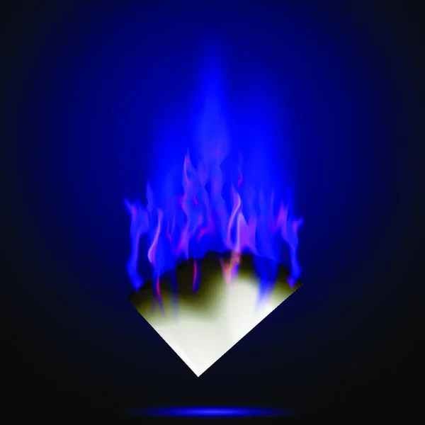 Ikona Ognia Palenie Ogniska Świecącym Światłem Neonowym Renderowanie — Wektor stockowy
