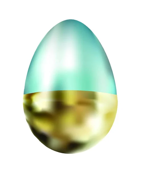 Altın Parıltılı Paskalya Yumurtası Vektör Illüstrasyonu — Stok Vektör