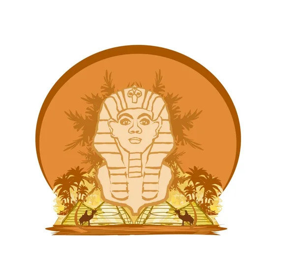 Great Sphinx Giza Banner — Stock Vector