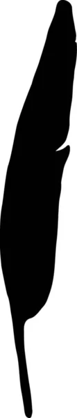 Силуэт Черного Птичьего Пера Белом Фоне Векторная Иллюстрация — стоковый вектор