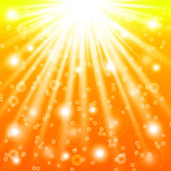 太阳光线和光的效果 矢量插图 — 图库矢量图片