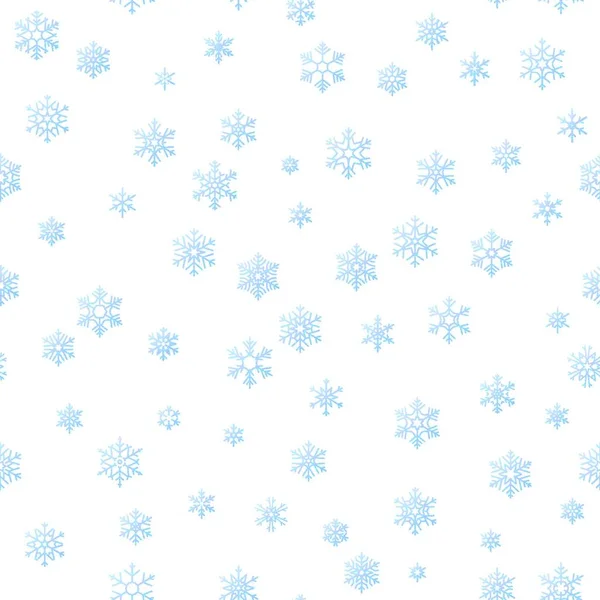 Vector Azul Claro Patrón Sin Costuras Con Copos Nieve Ilustración — Archivo Imágenes Vectoriales