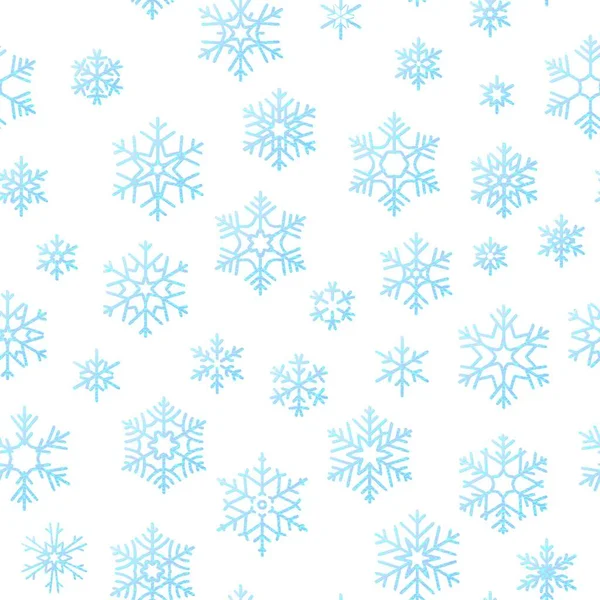 Motif Sans Couture Avec Flocons Neige Illustration Vectorielle — Image vectorielle