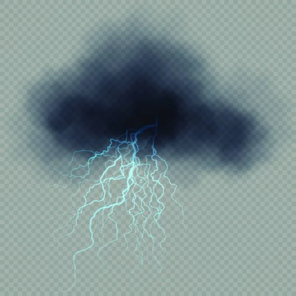 Блискавкозатвор Темному Фоні Векторна Ілюстрація — стоковий вектор