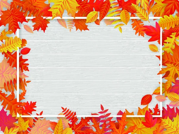 Autumn Leaves Background Vector Illustration — Stock Vector
