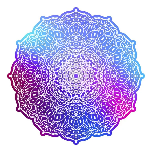 Mandala Vecteur Ronde Abstraite Origine Ethnique Florale — Image vectorielle