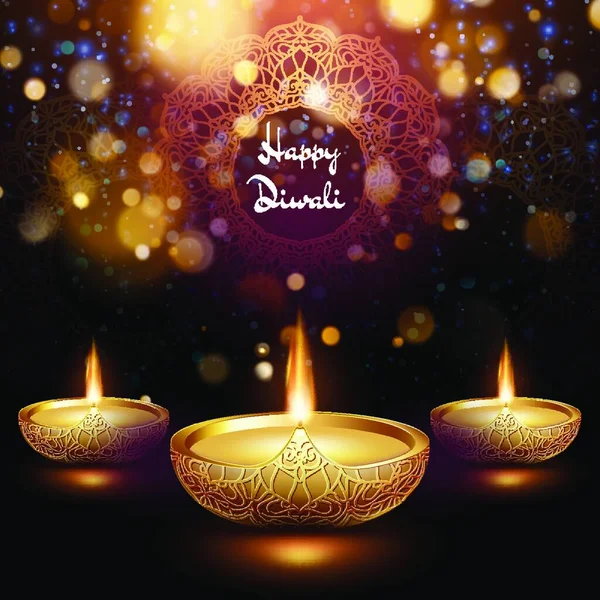 Ilustração Fundo Para Feliz Diwali —  Vetores de Stock