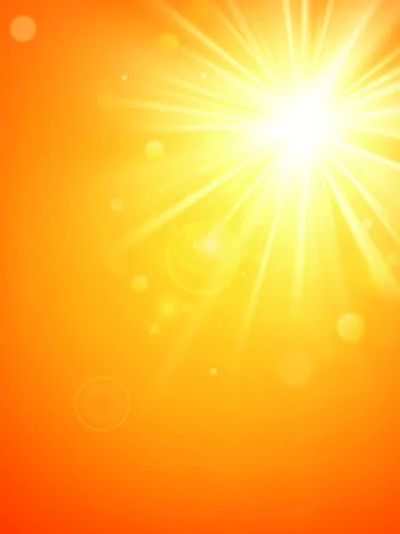 Сонячні Промені Жовтому Фоні Векторна Ілюстрація — стоковий вектор
