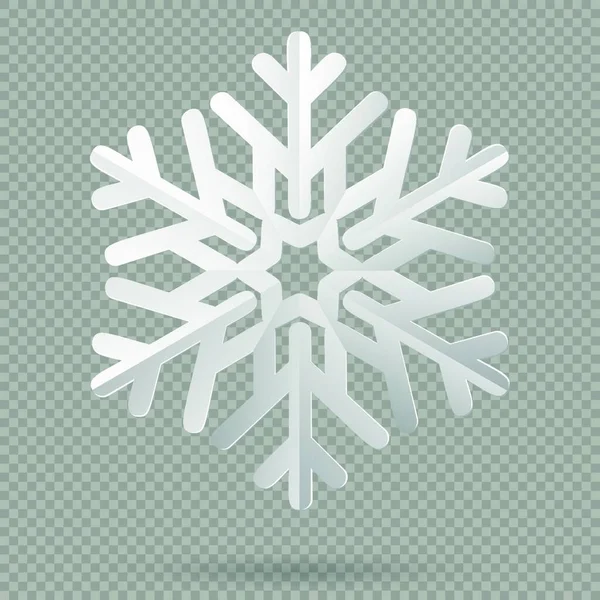 Sneeuwvlokje Pictogram Vectorillustratie — Stockvector