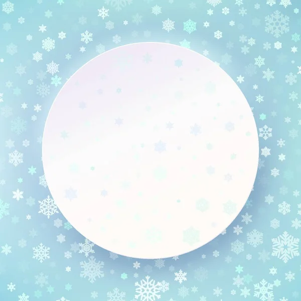 Weihnachten Hintergrund Mit Schneeflocken Vektorillustration — Stockvektor